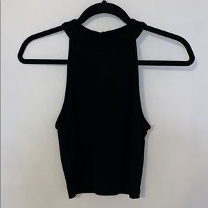 Sleeveless Black Crop Top